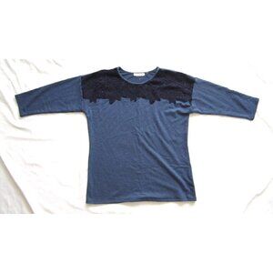 Women's Retrology Stretch Polyester Blend 3/4 Sleeve Blouse Sz M (WB122)